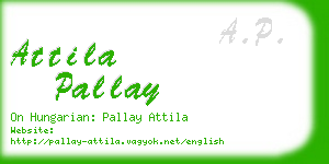 attila pallay business card